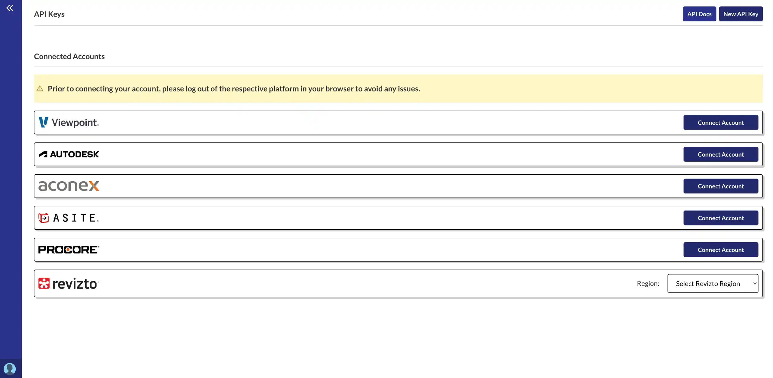 Step 1: Connect your account.