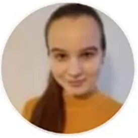 Helen Luhaäär’s portrait, cropped from her presentation’s team slide.
